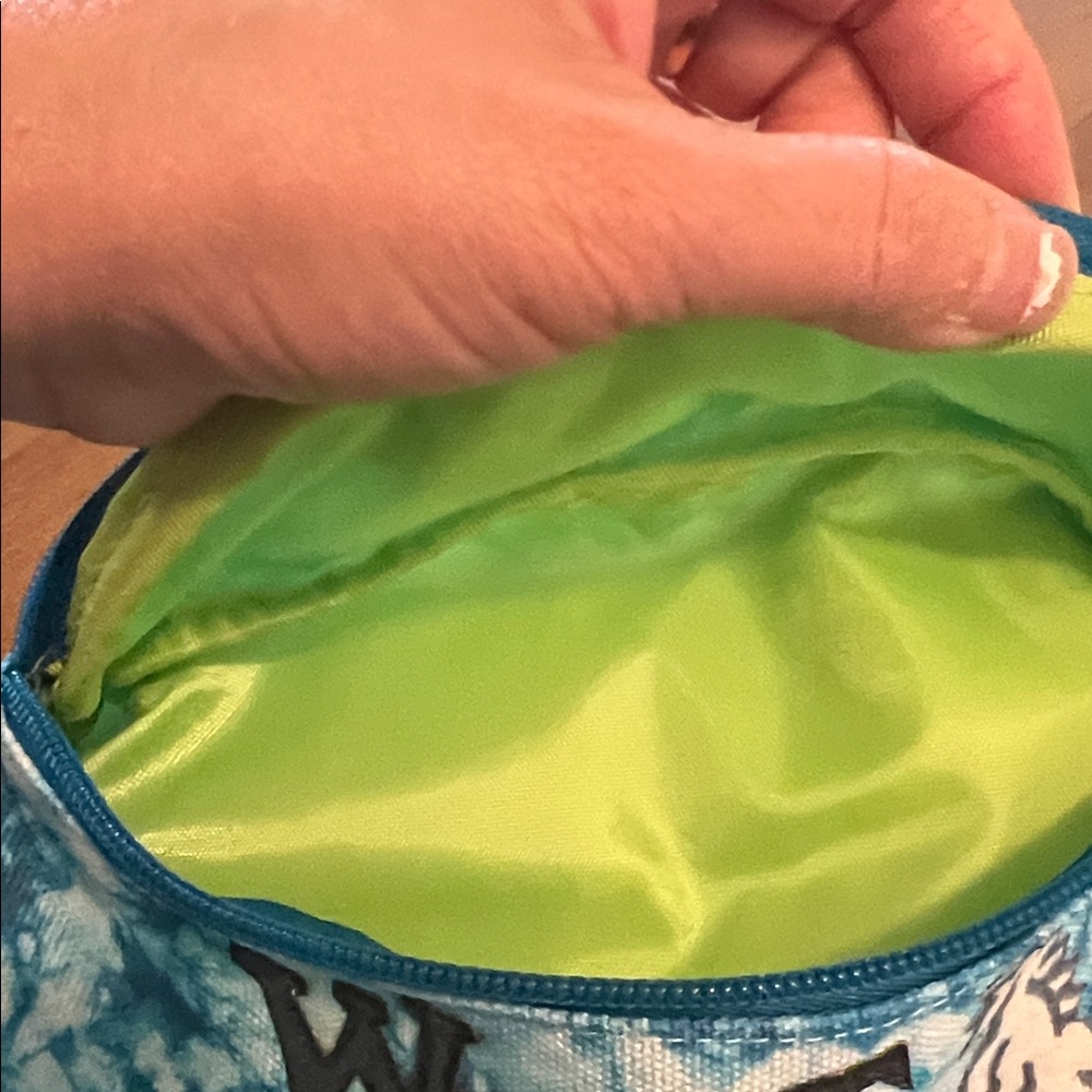 ( 0316) Unisex Blue Tie-Dye Fanny Pack W/ WHT Horse Art - Picture 9 of 16